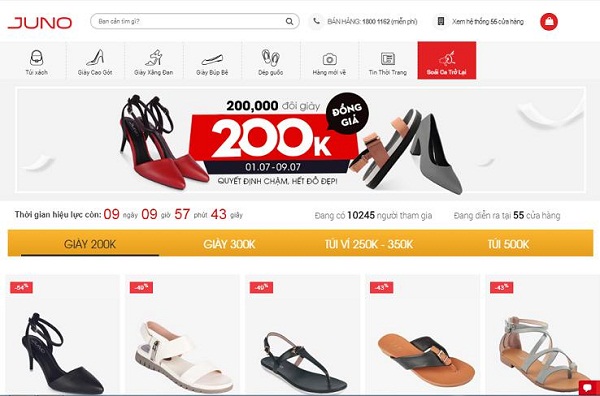 Thiết kế website bán giày dép chuẩn SEO giá rẻ Hà Nội - Công ty thiết kế website uy tín chuyên nghiệp tại Hà Nội