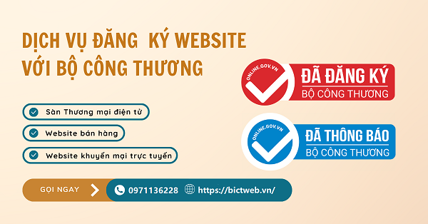Dịch vụ đăng ký website với Bộ Công Thương BICTweb