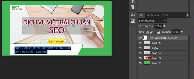 các bước dùng Photoshop online chèn template