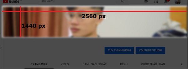 Kích thước banner YouTube