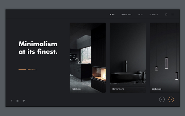 xu hướng thiết kế web Dark Mode