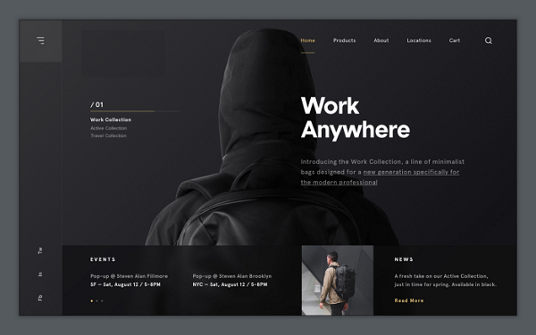 xu hướng thiết kế web Dark Mode