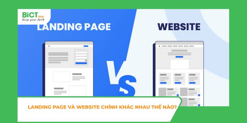 Landing page và website chính