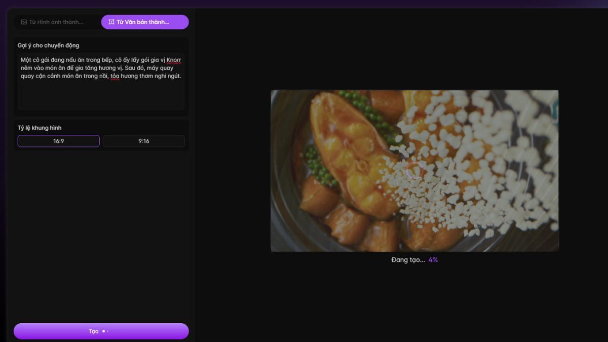 Mẫu prompt tạo video AI