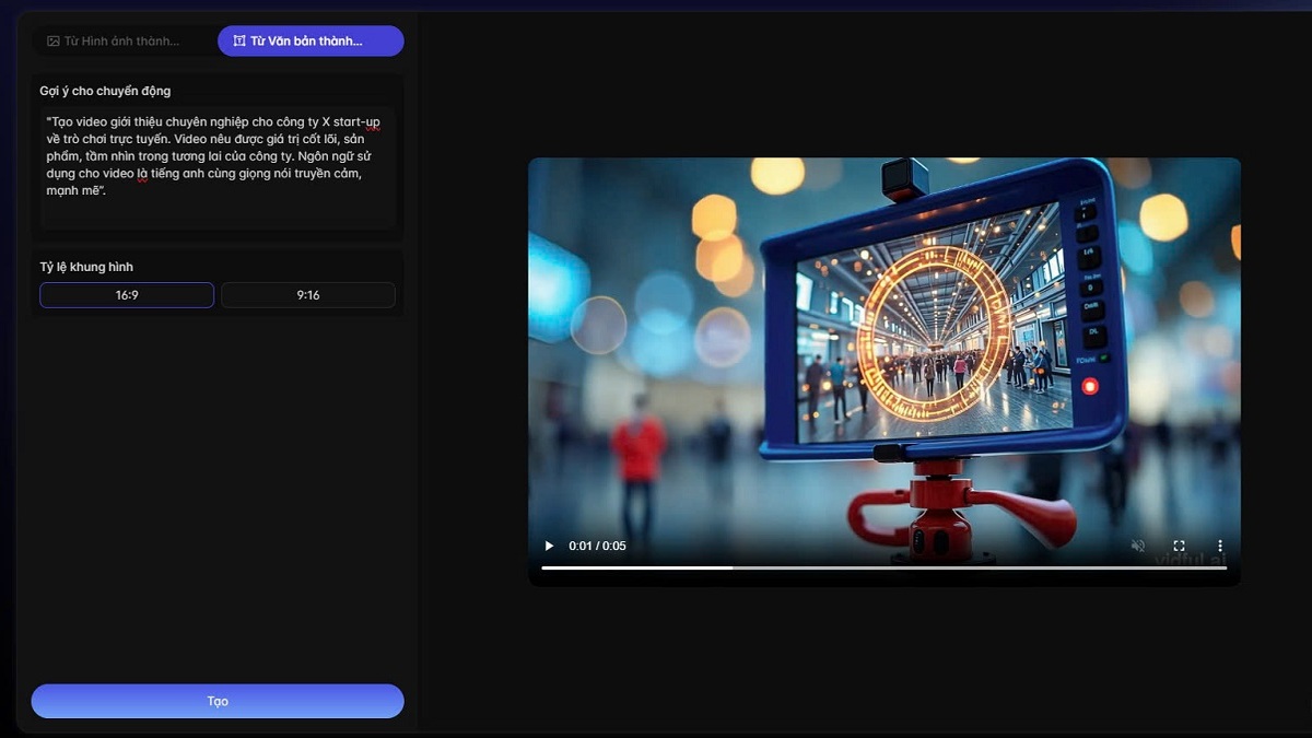 Mẫu prompt tạo video AI